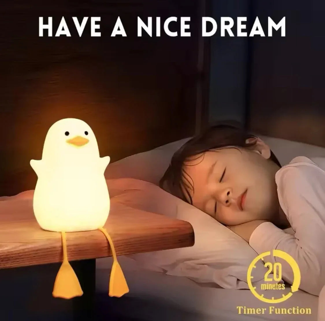 Cute Duck Night Lamp - Adorable Soft Glow Light