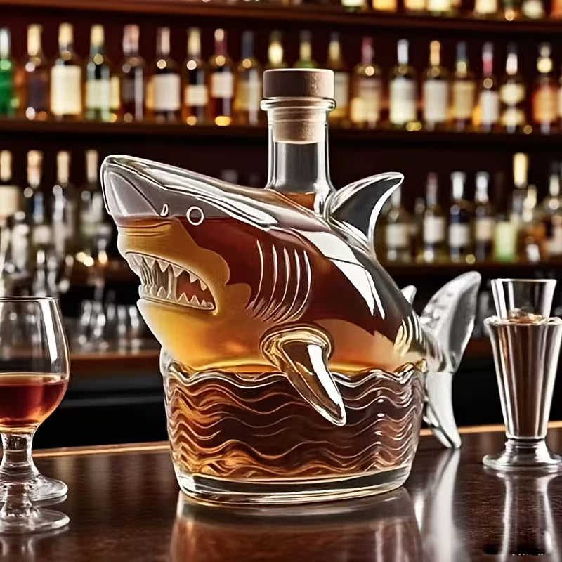 Shark Whisky Bottle – shark-shaped decorative bottle