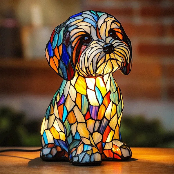 Delight of Companionship – sitting dog with a shaggy muzzle