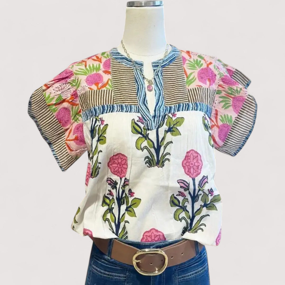 Odette | Embroidered Boho Blouse