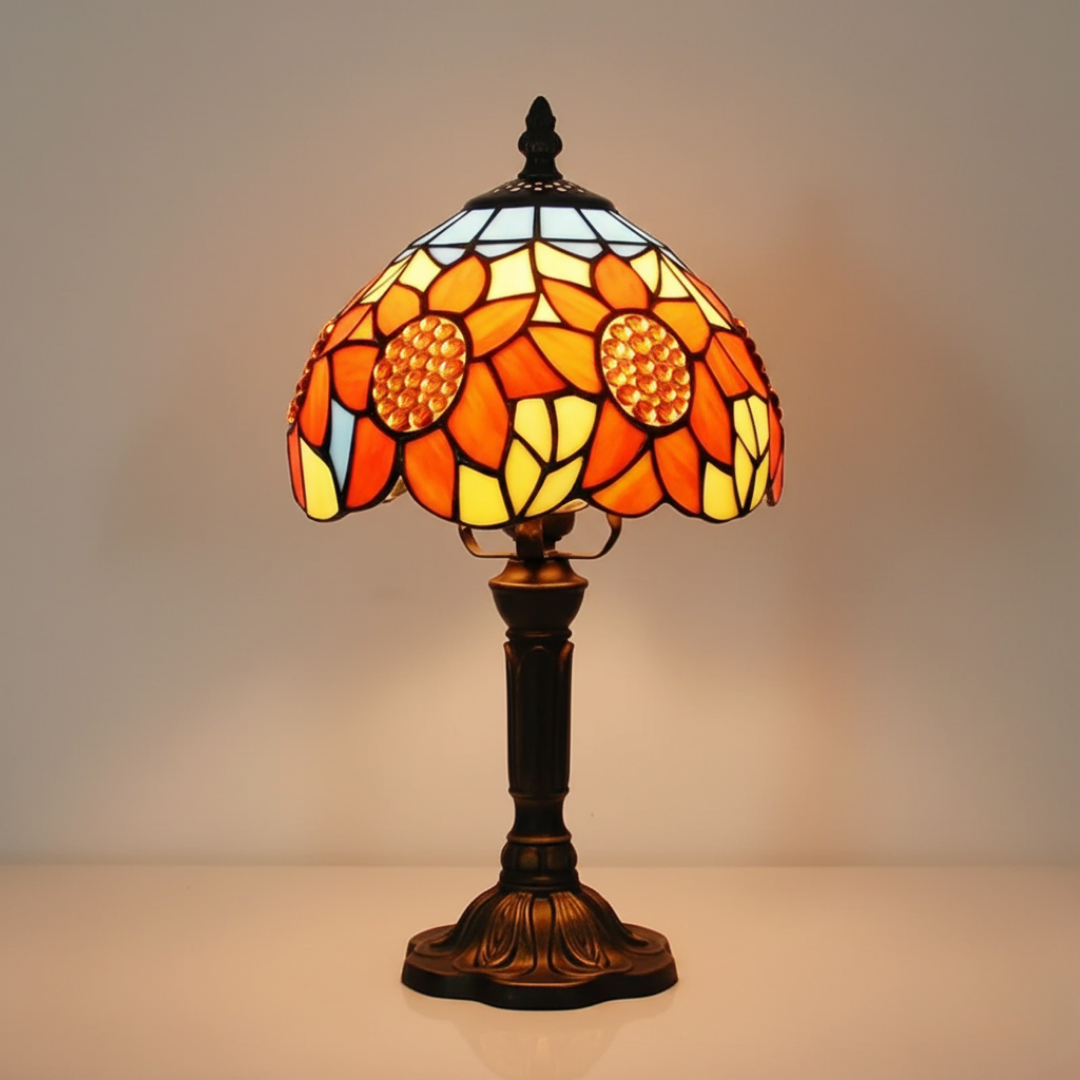 SOLELIA | VINTAGE TIFFANY SUNFLOWER GLASS LAMP