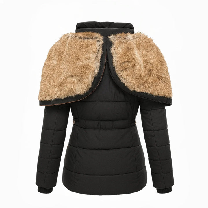 Valeria | Cappotto Invernale Caldo Foderato in Pelliccia
