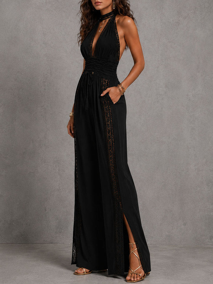Luisa | Tuta Boho in Pizzo Gamba Larga
