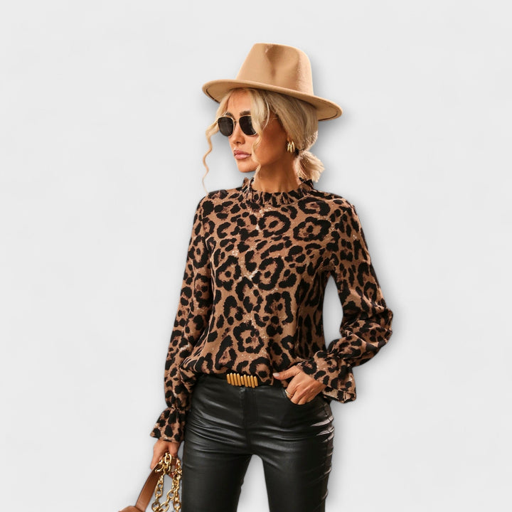 Hilda | Leopard Print Statement Blouse