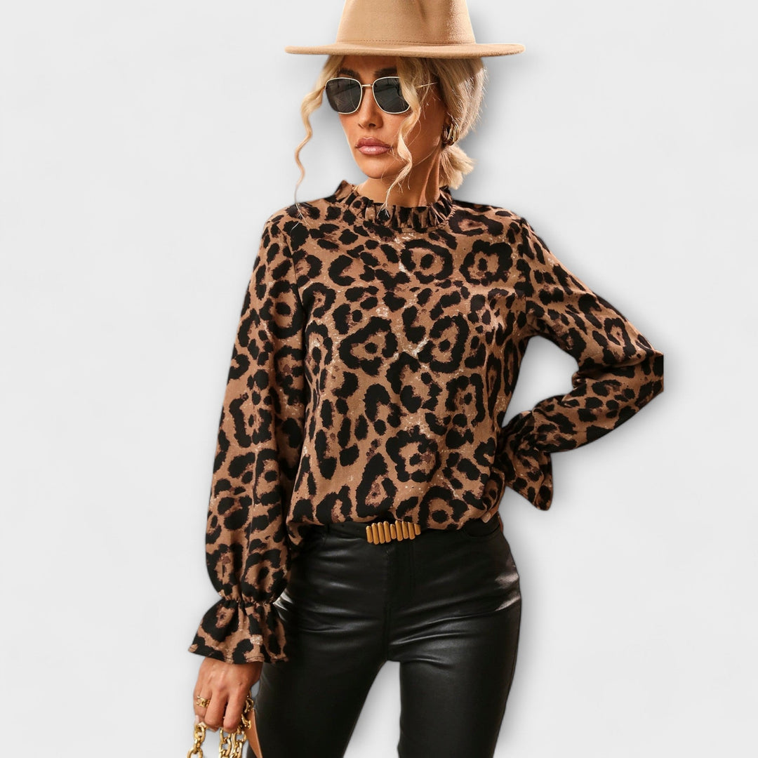 Hilda | Leopard Print Statement Blouse