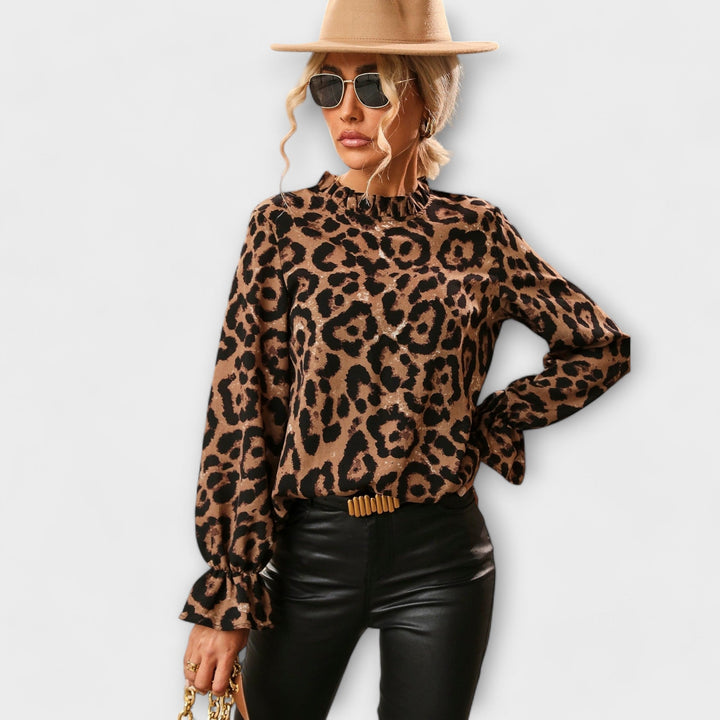 Hilda | Leopard Print Statement Blouse