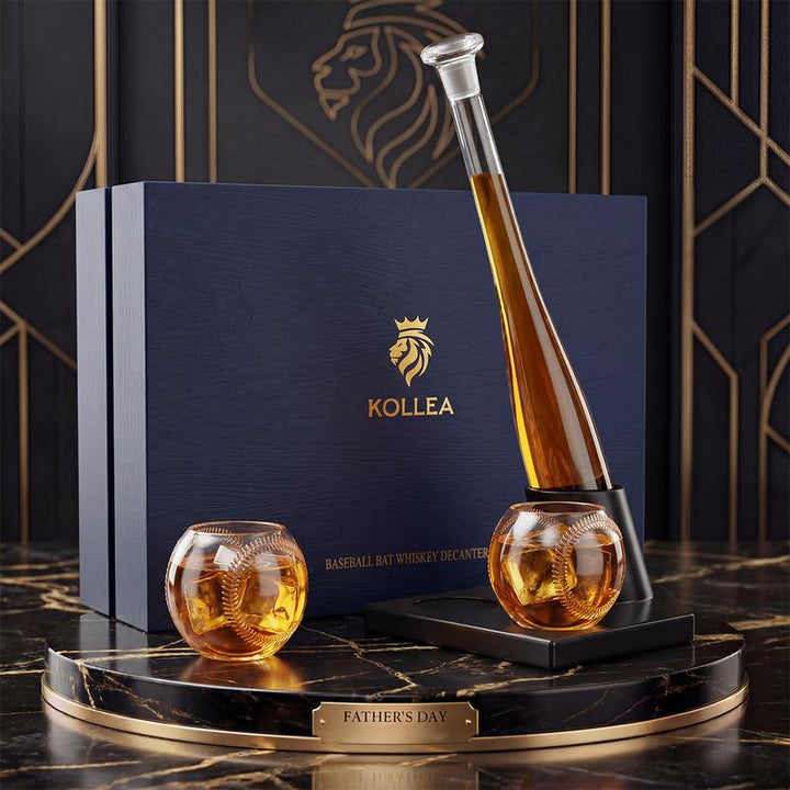 Kollea Baseball Decanter with 2 Glasses