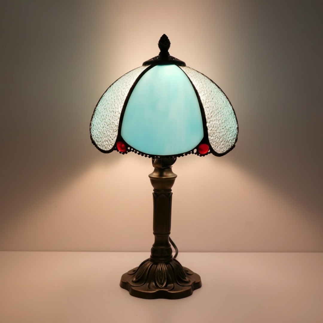 AZURIA | LUXURY TIFFANY BLUE GLASS LAMP