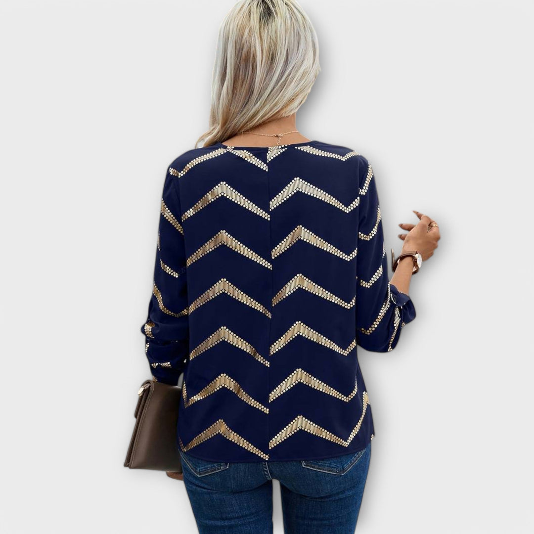 Emma | Classic Half-Zip Blouse