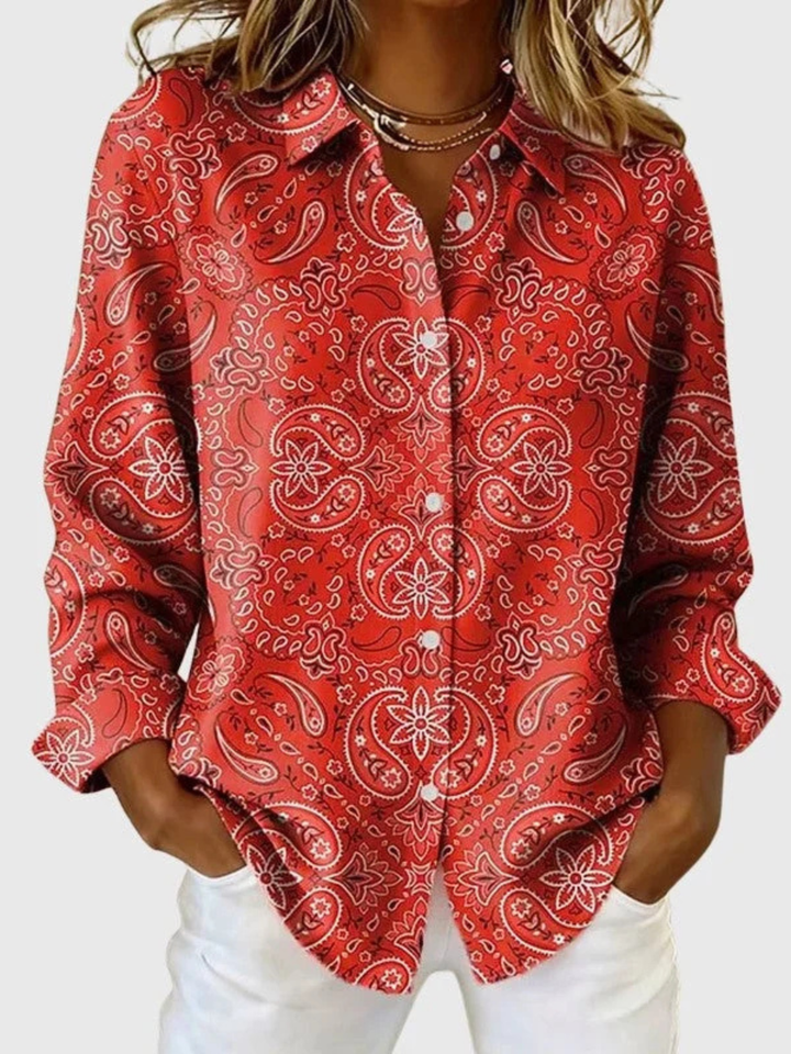 Rosanna | Camicia a Bottoni con Stampa Paisley