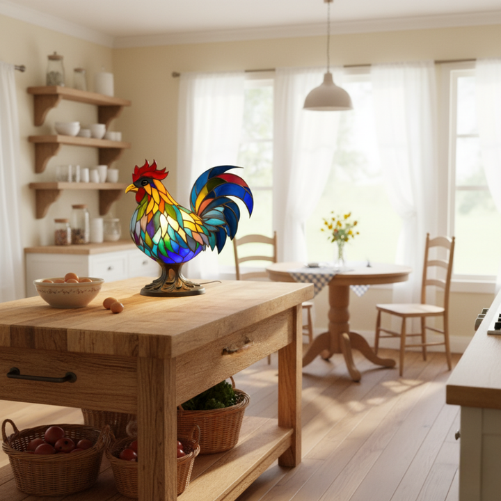 Ollie – Vibrant Rooster Lamp