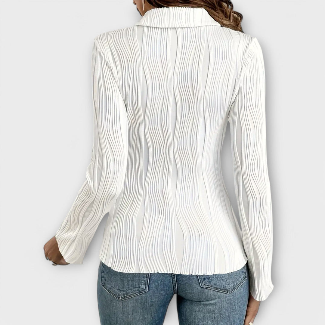 Kristina | Side-Tie Button-Up Blouse