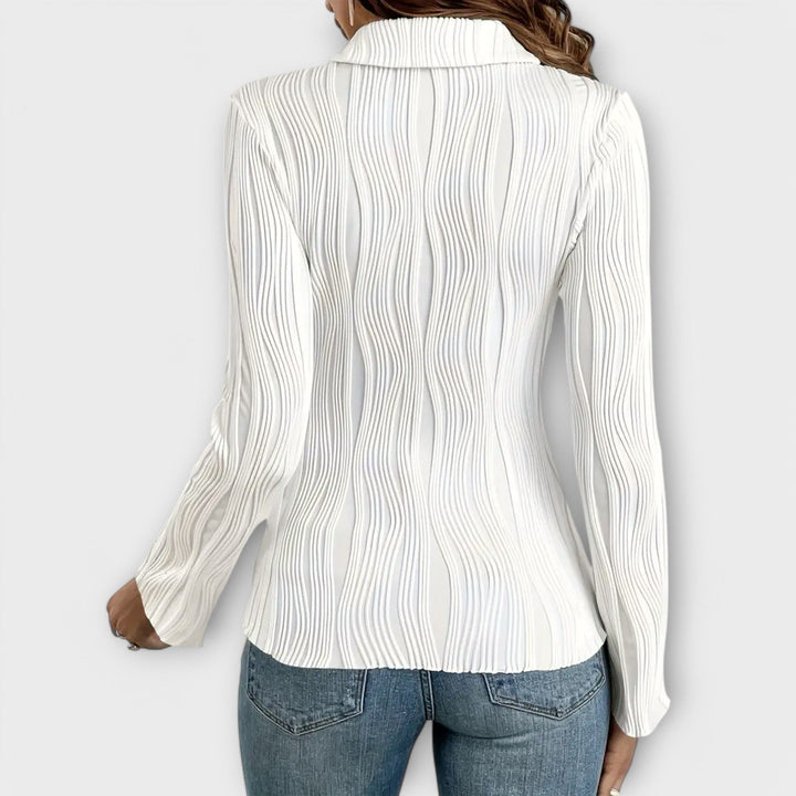Kristina | Side-Tie Button-Up Blouse