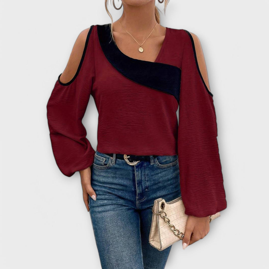 Marina | Asymmetric Shoulder Blouse