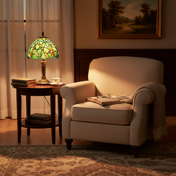 TIFFELLE | ELEGANT TIFFANY DRAGONFLY LAMP