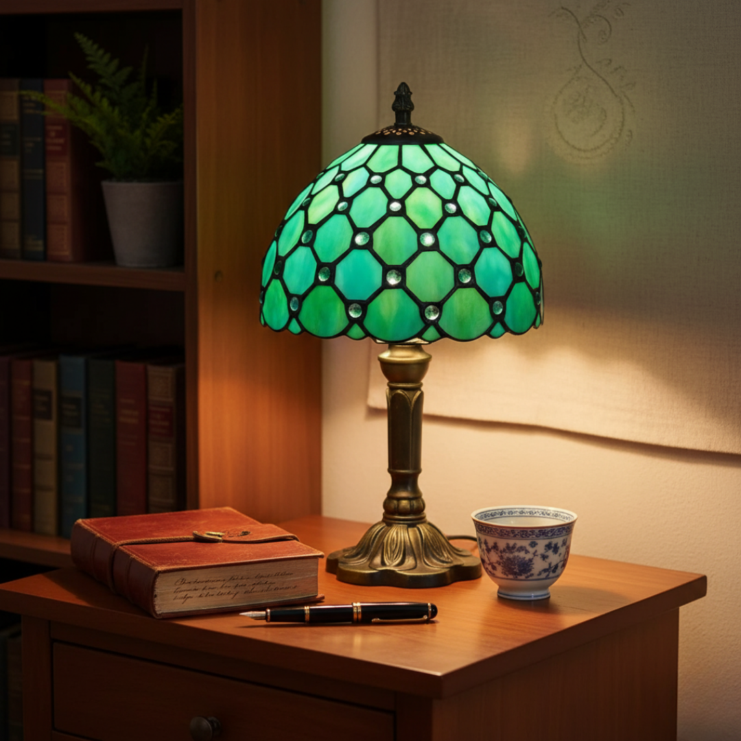 GLASORA | CLASSIC TIFFANY STAINED GLASS LAMP