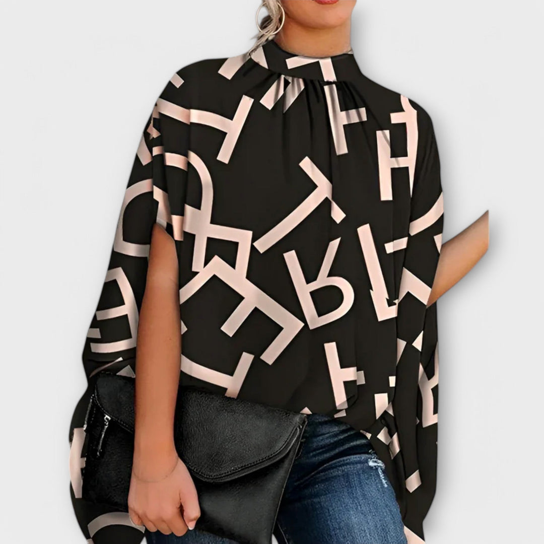 Ksenia | Abstract Line Print Blouse