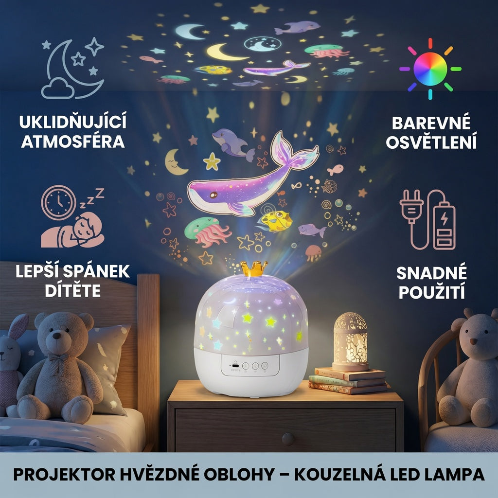 Starry Sky Projector – LED Night Light with Music