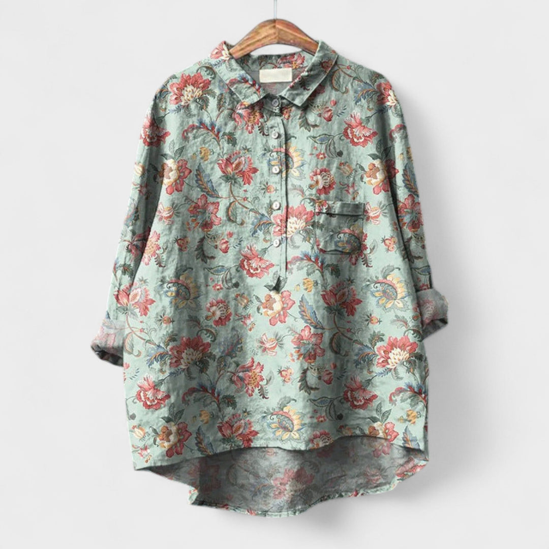 Filipa | Vintage-Inspired Print Blouse