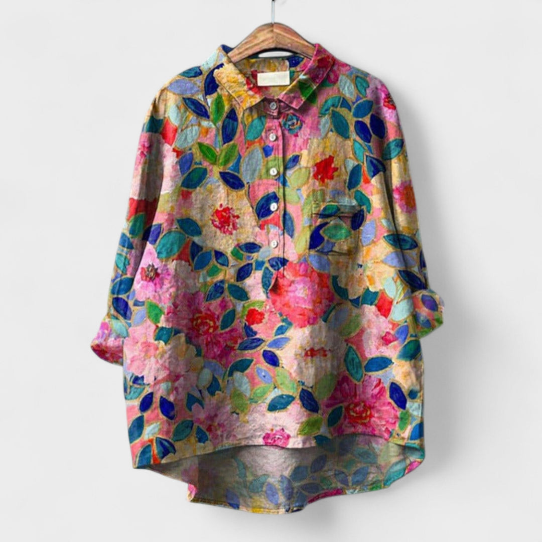 Filipa | Vintage-Inspired Print Blouse