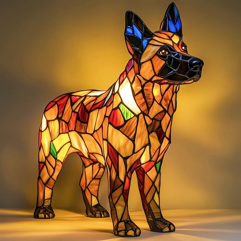 Peter – Magical Dog Lamp – standing dog with upright ears