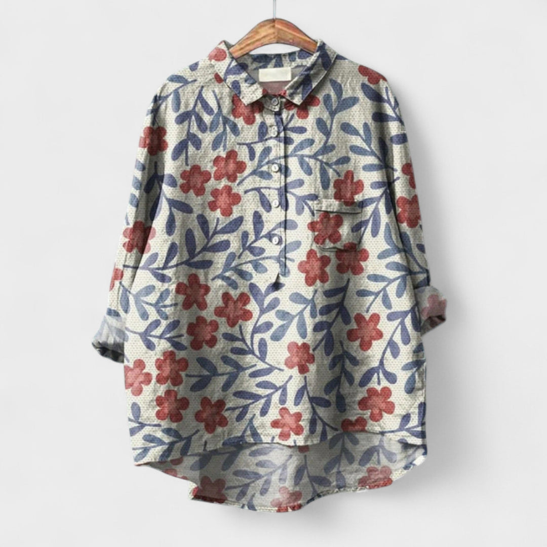 Filipa | Vintage-Inspired Print Blouse