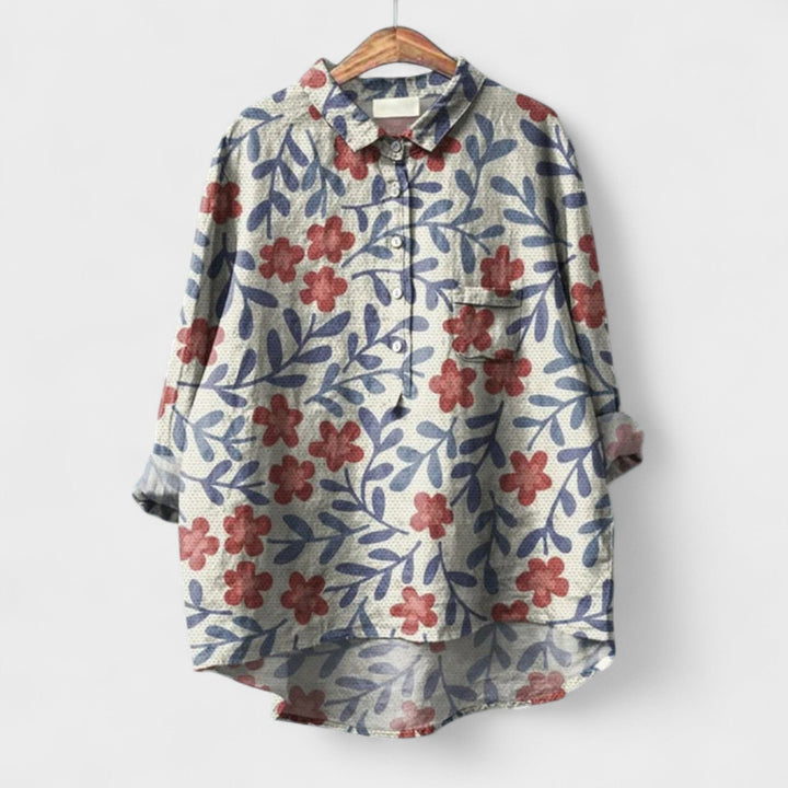 Filipa | Vintage-Inspired Print Blouse
