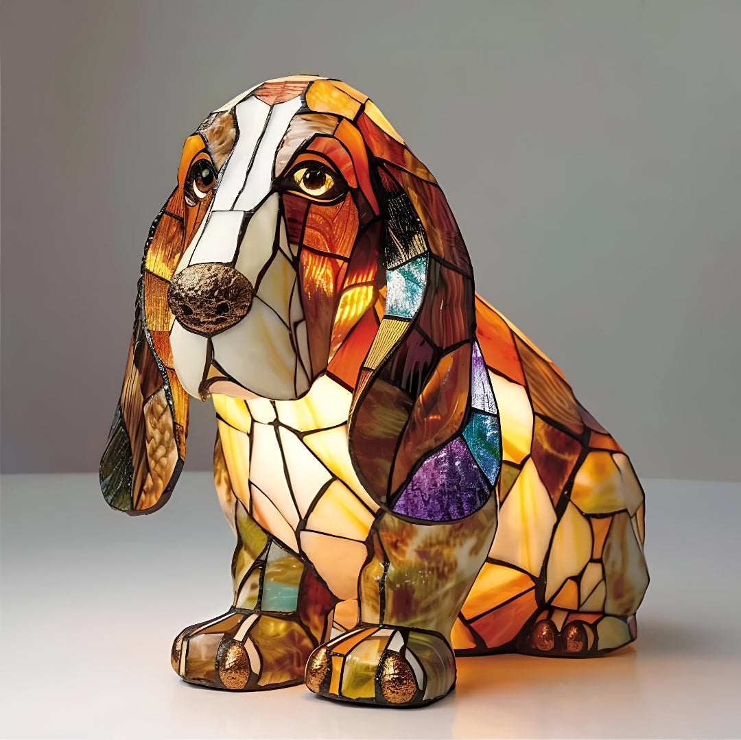 Senna – Magical Dog Lamp – seated dog with long drooping ears