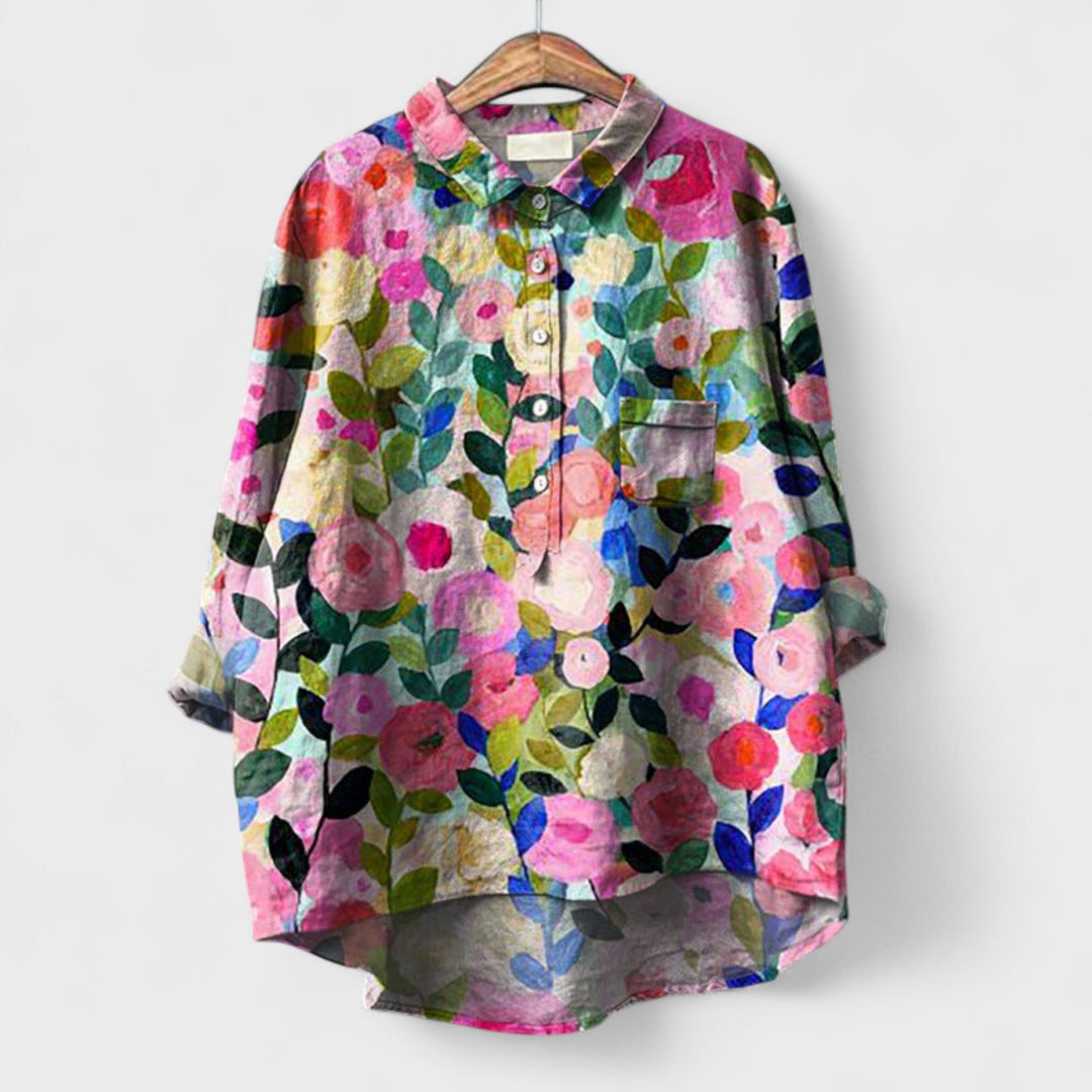 Filipa | Vintage-Inspired Print Blouse