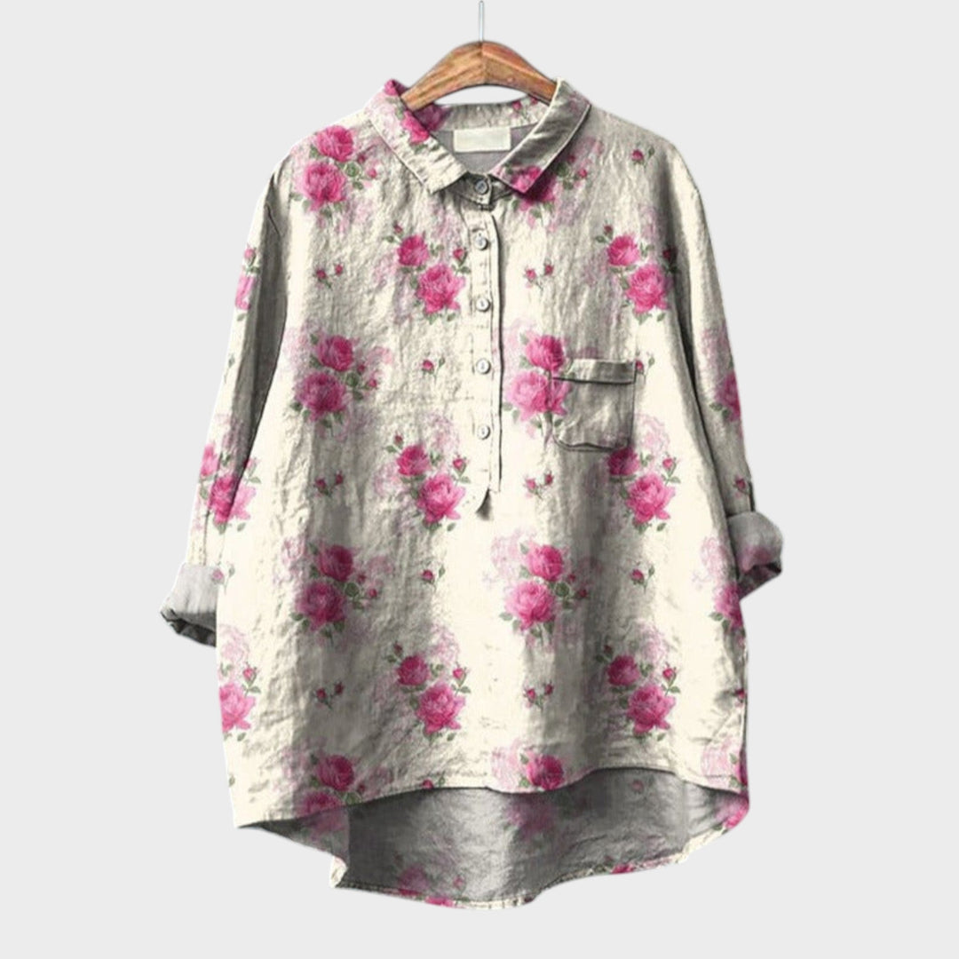 Filipa | Vintage-Inspired Print Blouse