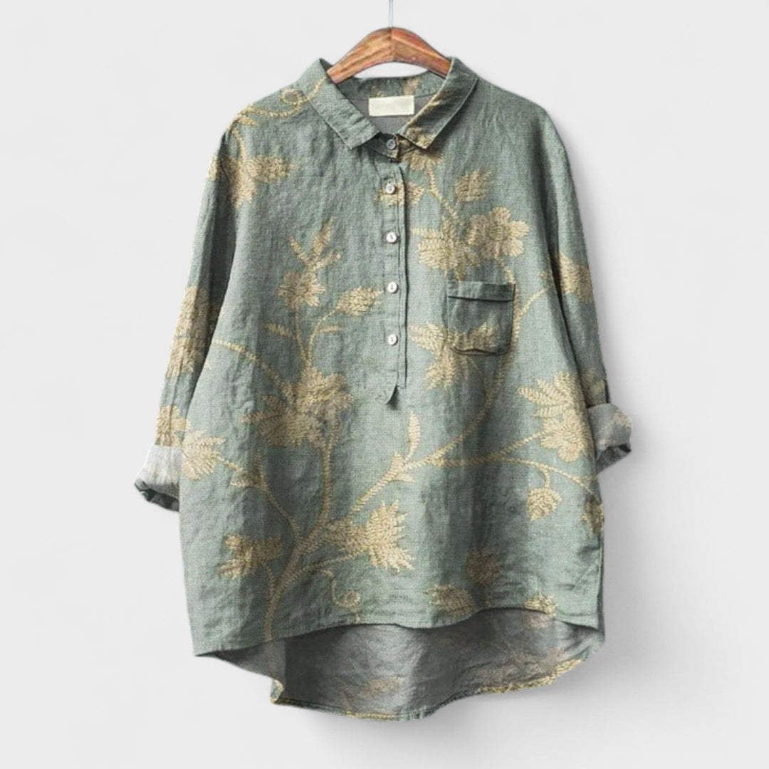 Filipa | Vintage-Inspired Print Blouse
