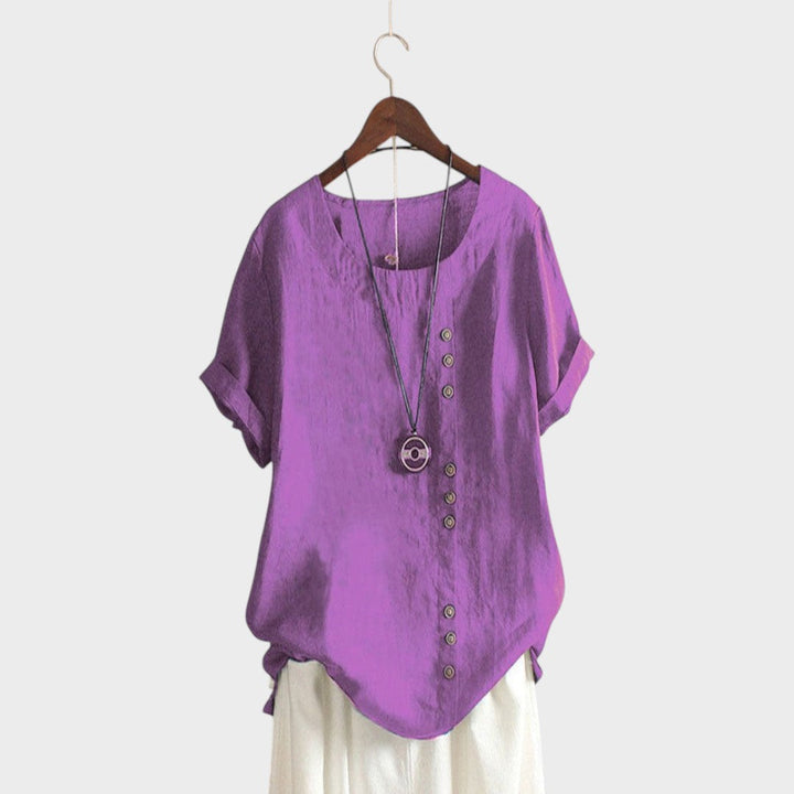 Mirna | Asymmetric Button Blouse