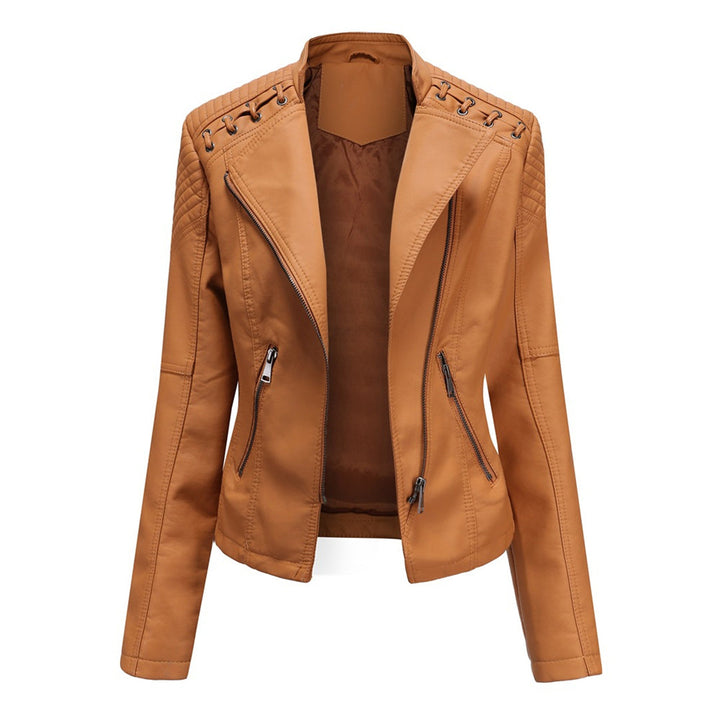 Serena | Giacca Trapuntata Biker Asimmetrica con Occhielli