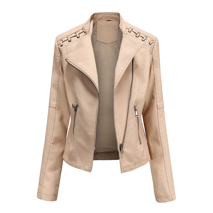 Serena | Giacca Trapuntata Biker Asimmetrica con Occhielli