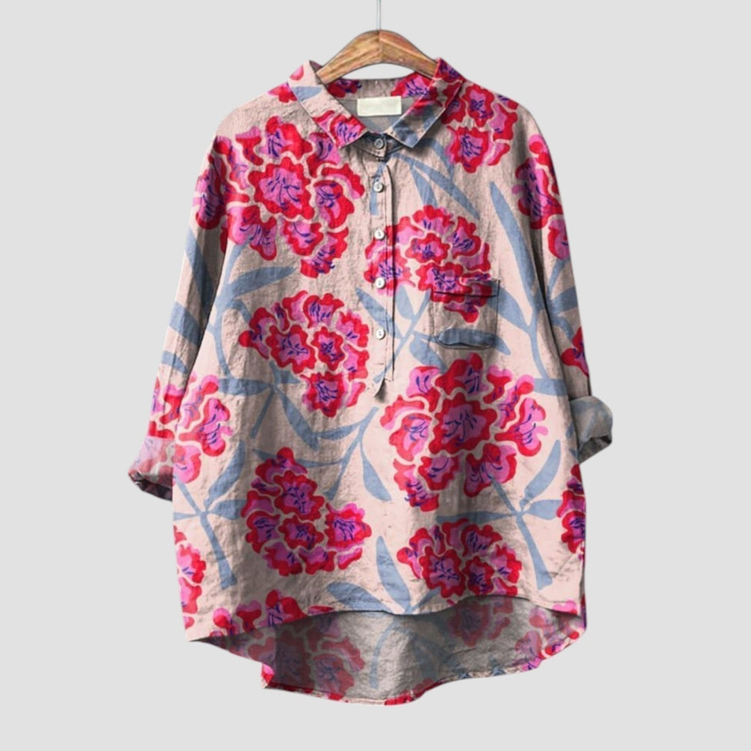 Pippa | Blue Dog-Print Shirt