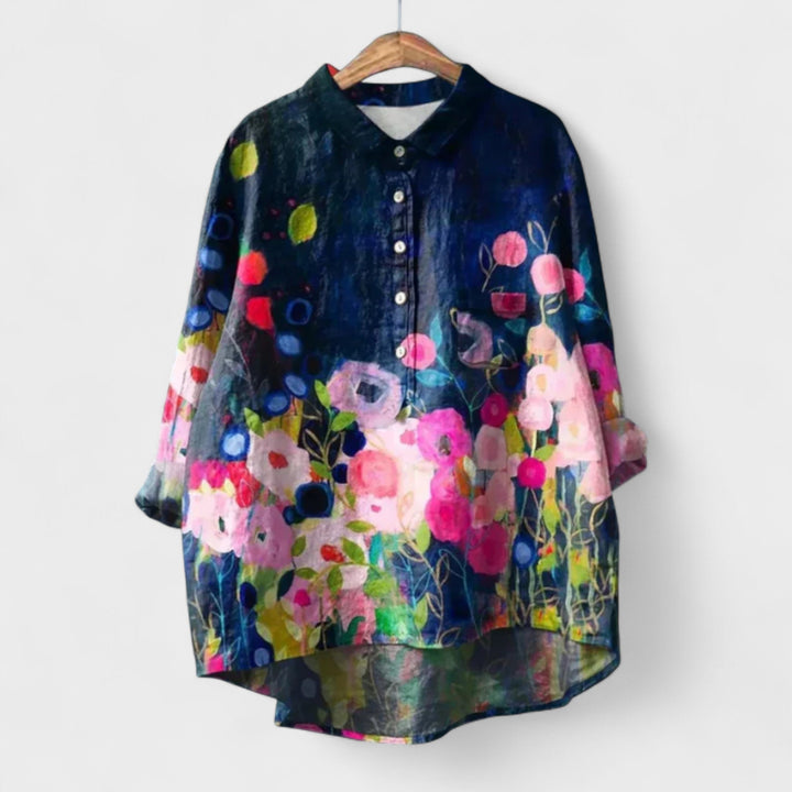 Filipa | Vintage-Inspired Print Blouse