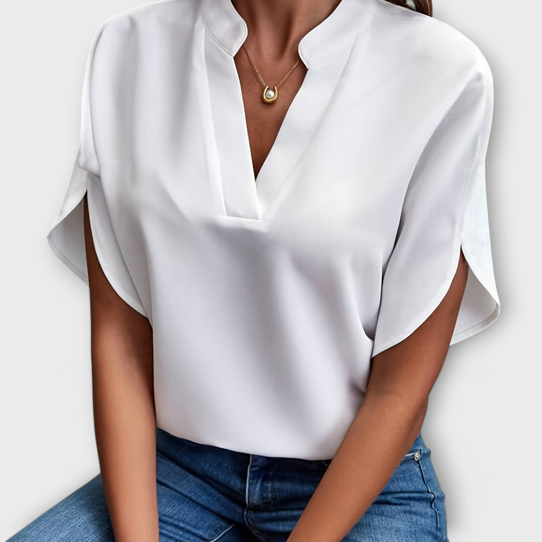 Gizela | Lightweight Cotton-Blend Blouse