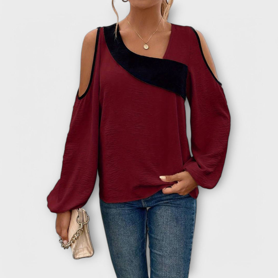 Marina | Asymmetric Shoulder Blouse