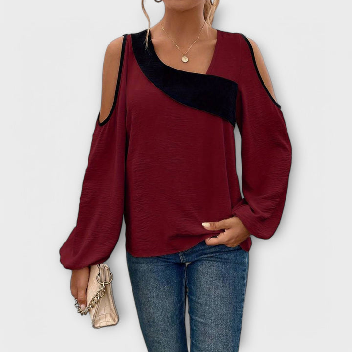 Marina | Asymmetric Shoulder Blouse