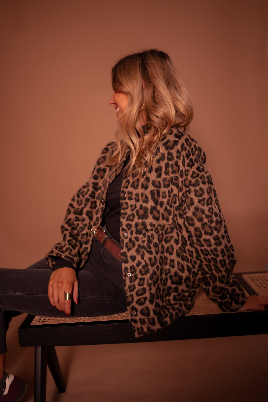 Donatella | Leopard-Print Bomber Jacket