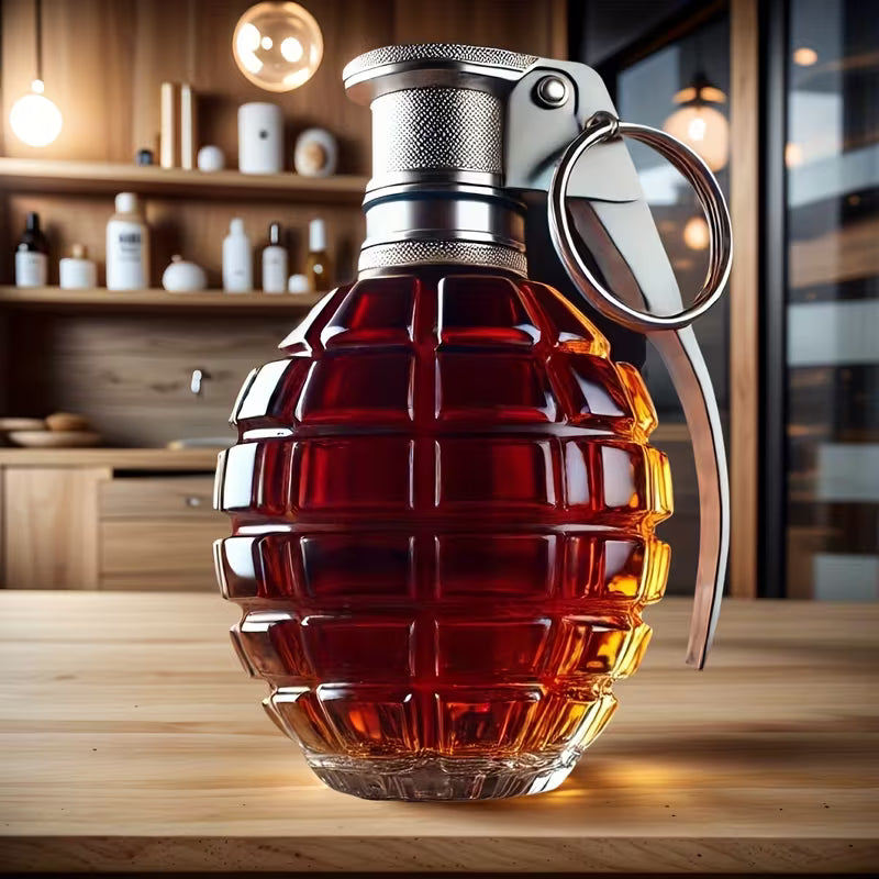 Grenade Whisky Decanter – grenade-shaped decorative decanter
