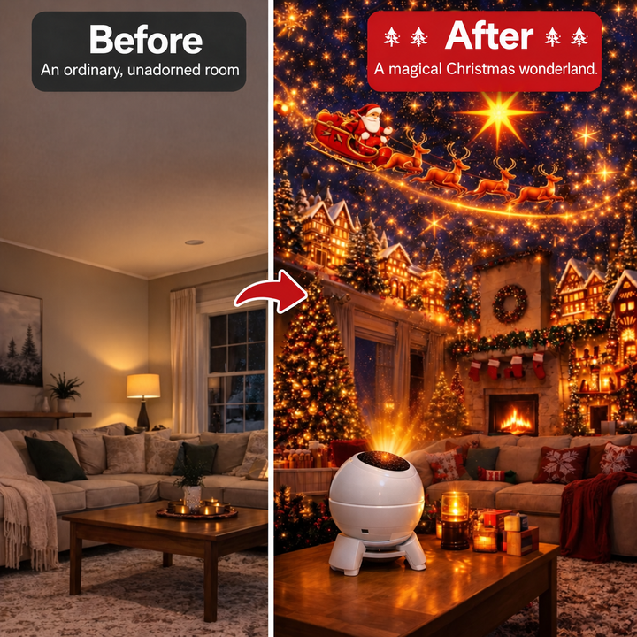 Before and after: transform an ordinary room into a Christmas wonderland