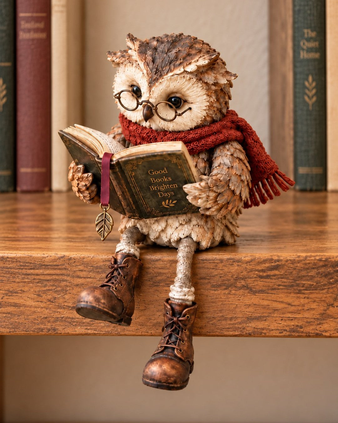 Reading Owl – Book Lover's Shelf Sitter