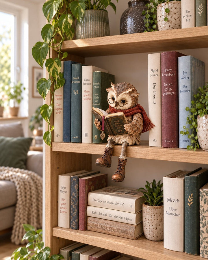 Reading Owl – Book Lover's Shelf Sitter