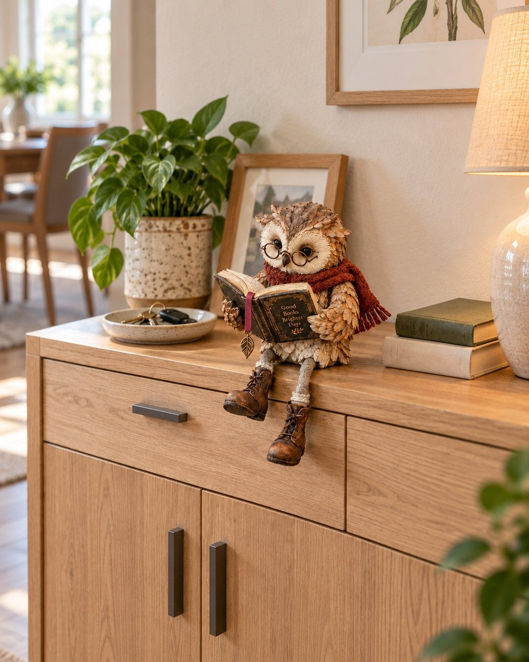 Reading Owl – Book Lover's Shelf Sitter