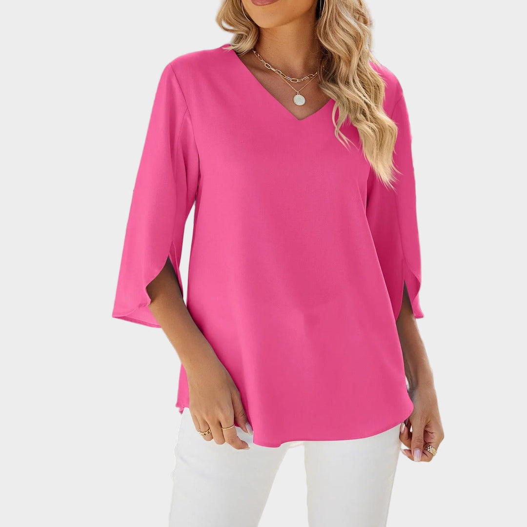 Monika | Ruffle-Neck Relaxed Blouse