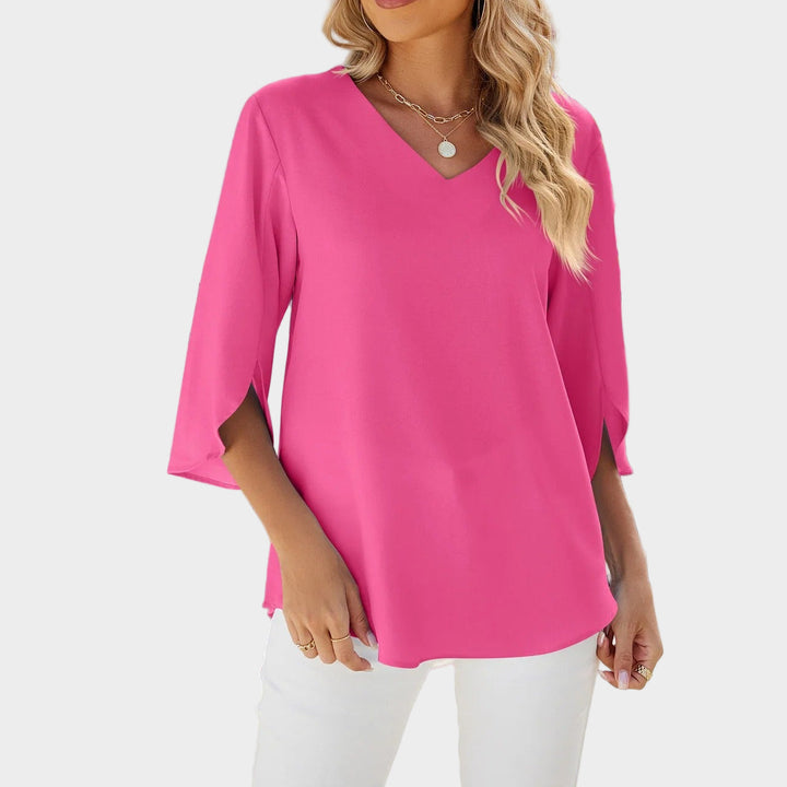 Monika | Ruffle-Neck Relaxed Blouse