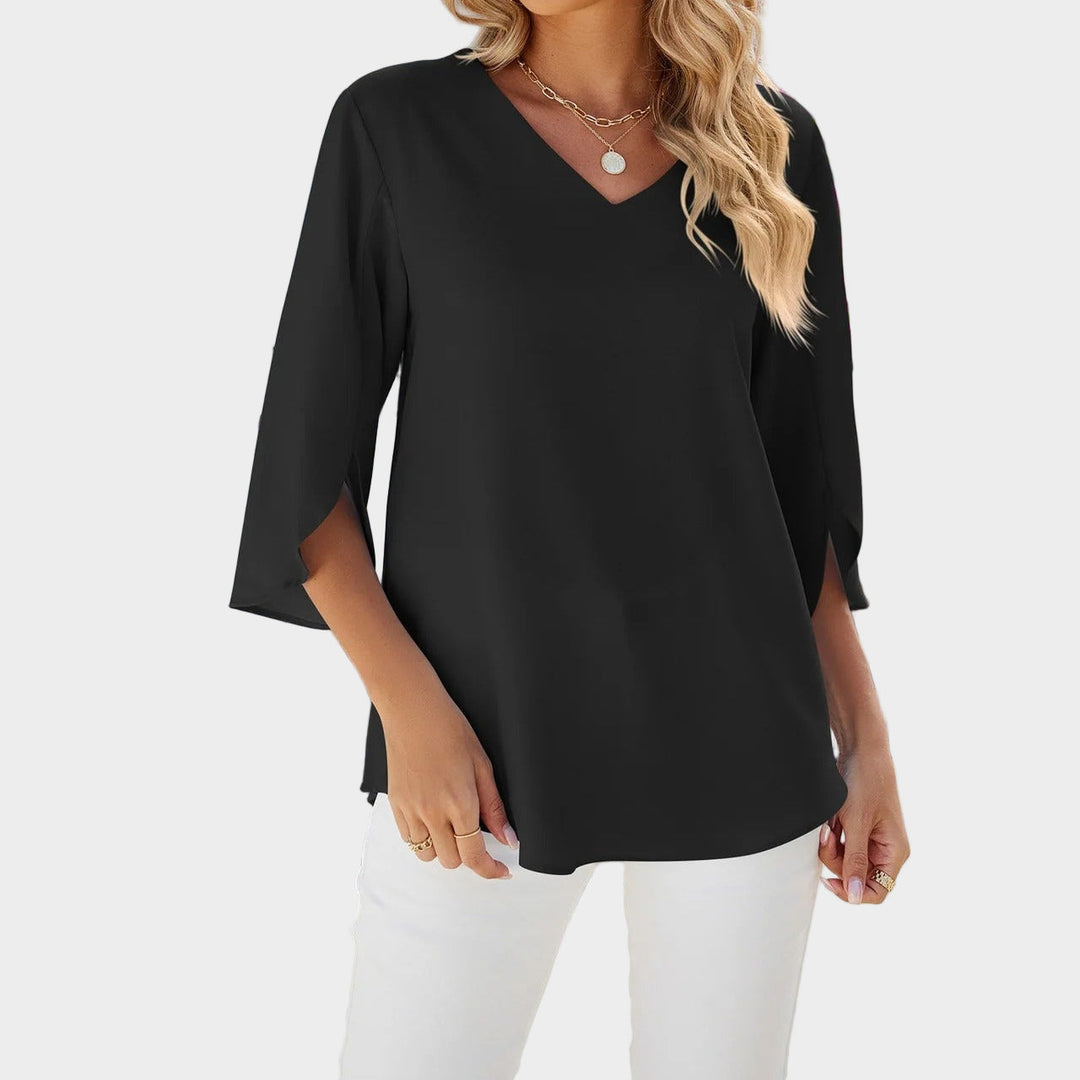 Monika | Ruffle-Neck Relaxed Blouse