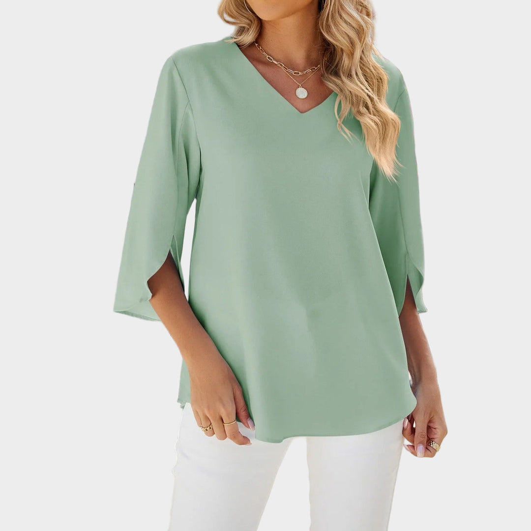Monika | Ruffle-Neck Relaxed Blouse