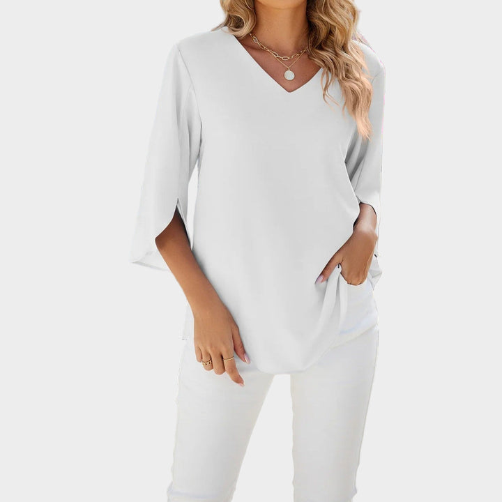 Monika | Ruffle-Neck Relaxed Blouse